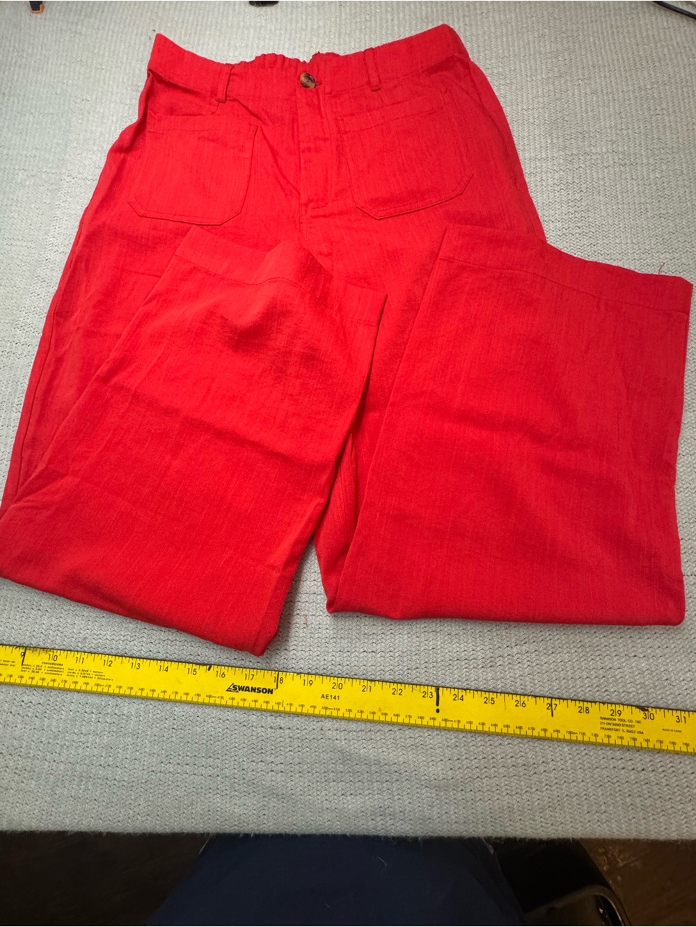 NWOT Halara red linen pants size M #linenlove #summer